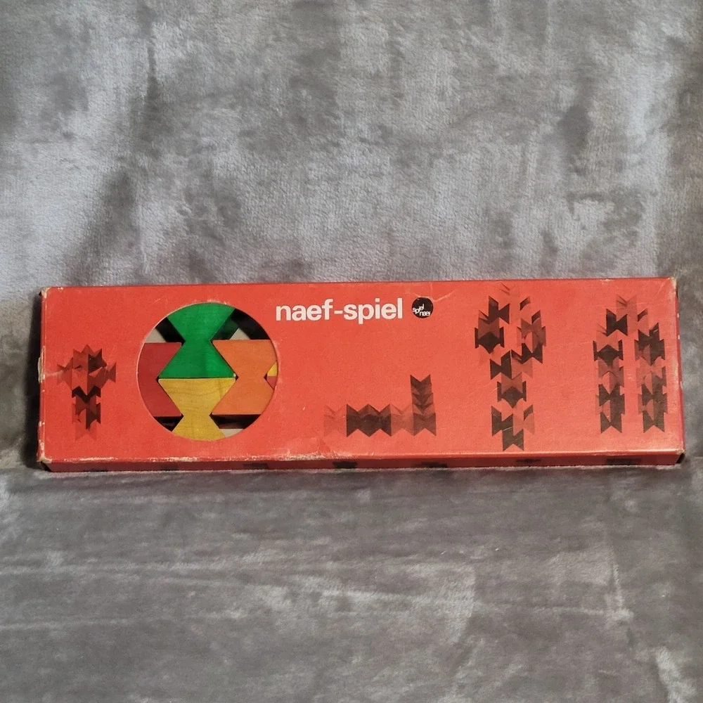 Vintage Naef-Spiel Wooden Blocks Nr 9401 Kurt Naef Switzerland Modular Puzzle